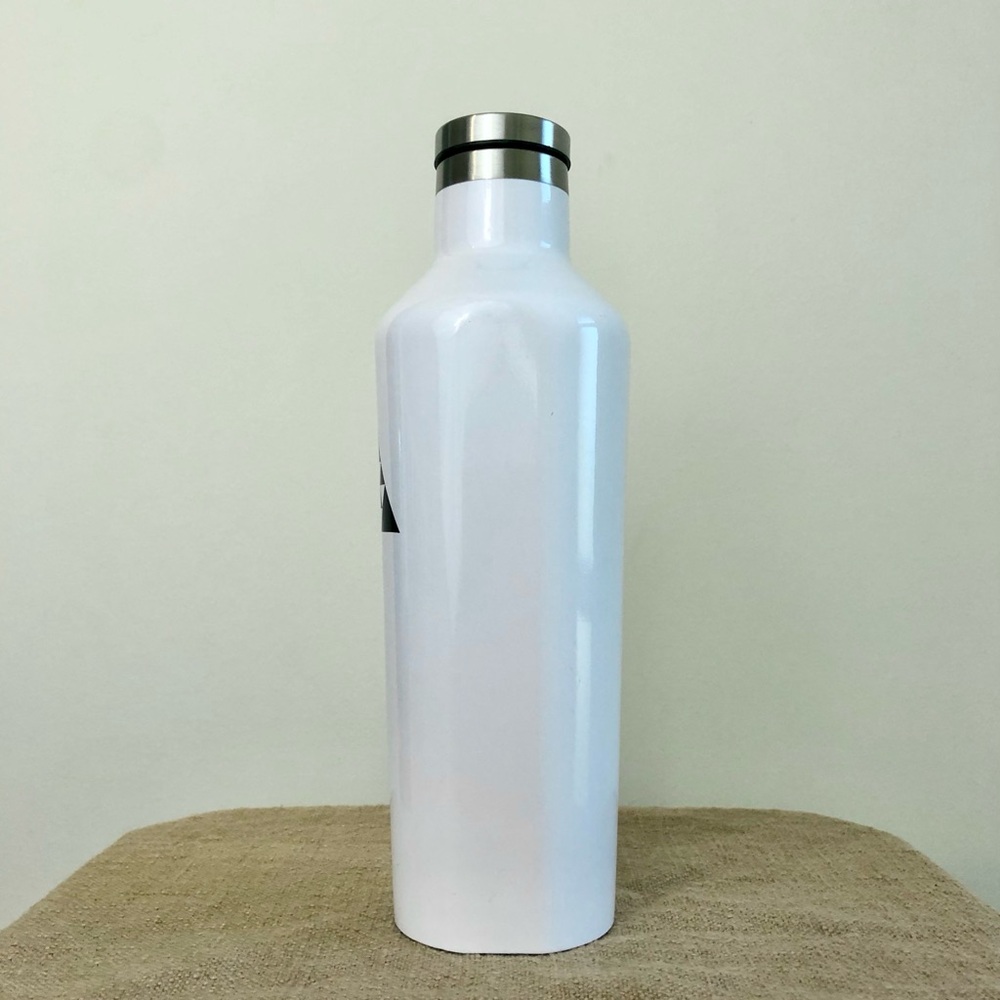Corkcicle Black White Silver Water Bottle Canteen Cold Hot 16oz Triple Insulated - Picture 5 of 16